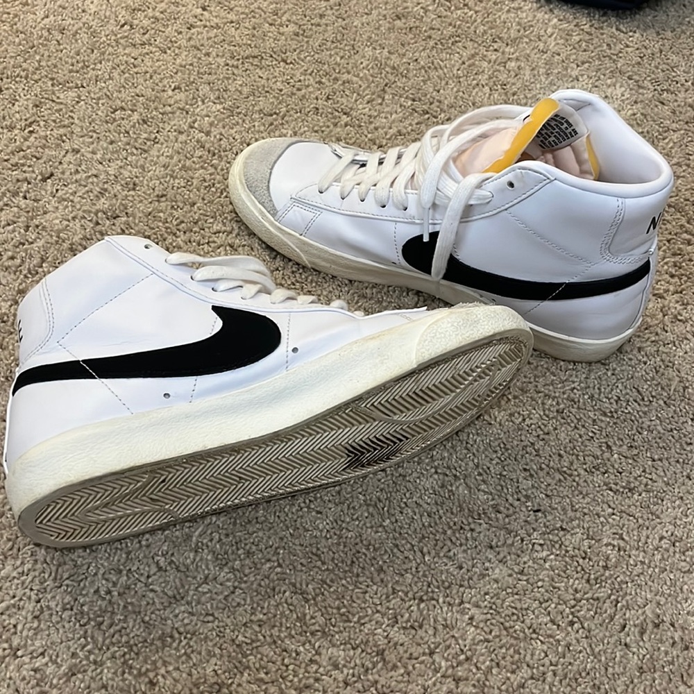 Nike White Black High-Top Sneakers